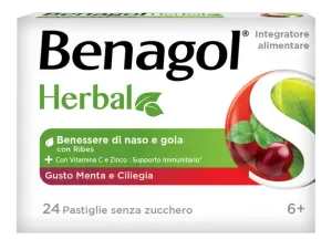 Benagol Herbal pastiglie gusto Menta e Ciliegia