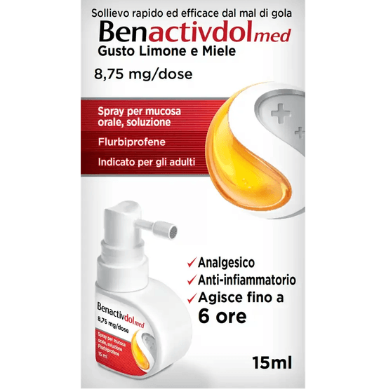 Benactivdolmed spray gusto Limone e Miele