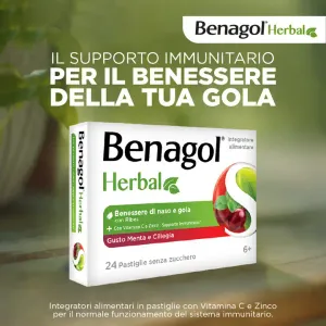 Benagol Herbal pastiglie gusto Menta e Ciliegia